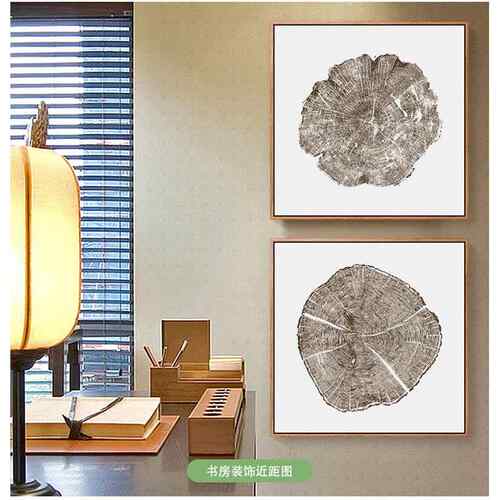 代欧AXL-197装北画饰工厂现简约客厅沙发背景墙挂画树龄年轮墙面