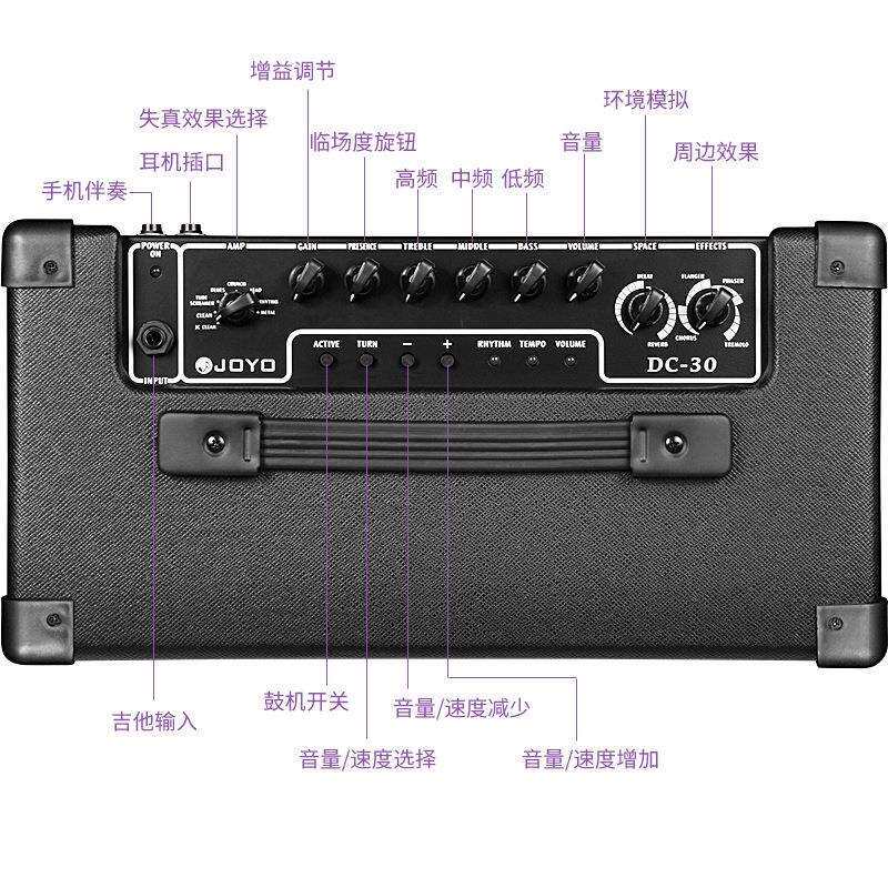 JOYO电吉他音箱DC-15 全数字音效15W多效果音色卖唱吉它音响
