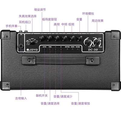JOYO电吉他音箱DC-15 全数字音效15W多效果音色卖唱吉它音响