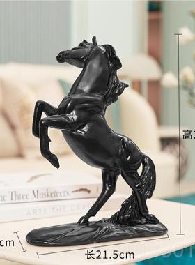 高档居马摆件现简约客厅酒柜玄关家装饰品北欧创意书骏柜代办公室