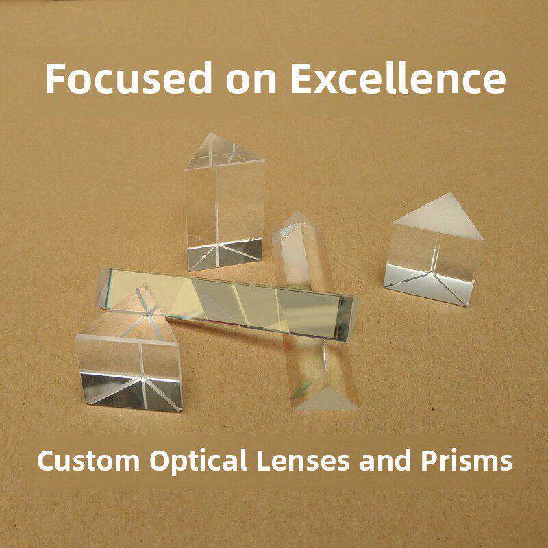 凸透镜加工定做凹面镜光学棱镜三角棱镜双胶组合光学棱镜检测棱镜