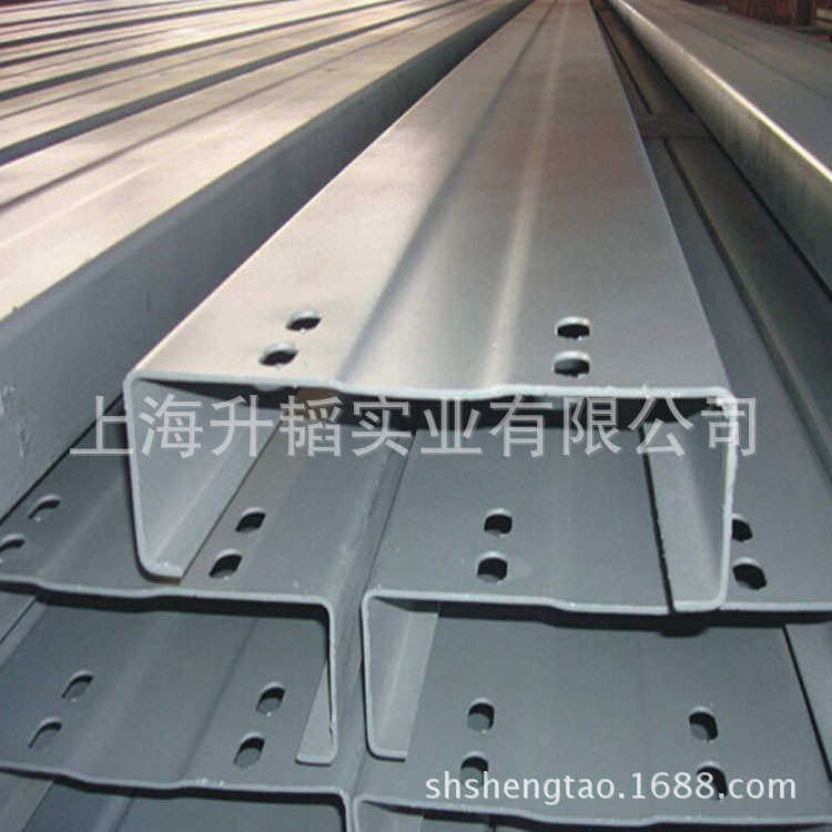 现货供应冲孔镀锌C型钢U型钢蝴蝶孔C型钢各种长度材质Q235