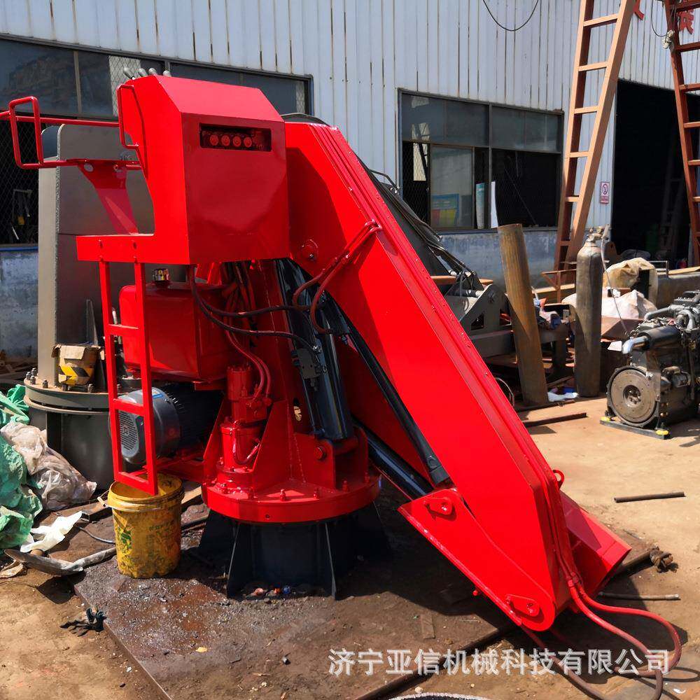 固定式船用起重机 小型渔船用旋转折臂吊 遥控渔船折臂吊机