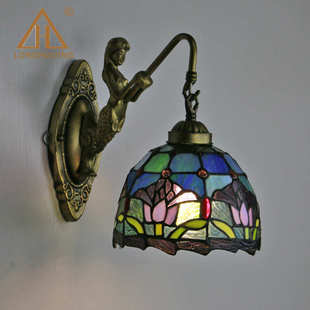 汇璟蒂凡尼美式简约卧室床头LED壁灯酒店客房装饰工艺品灯别墅灯