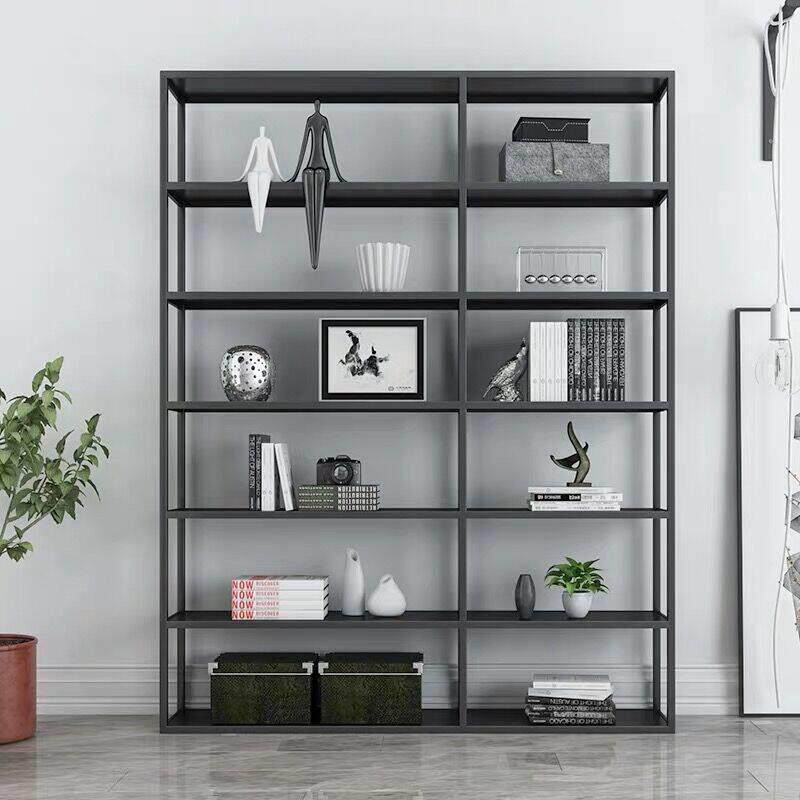 北欧铁艺靠墙置物架多层收纳架隔板工业风货架客厅办公室装饰书架