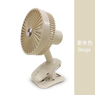 风扇三档usb摇头学生宿舍自动充电式 式 用夹办公桌夏季 婴儿车台式