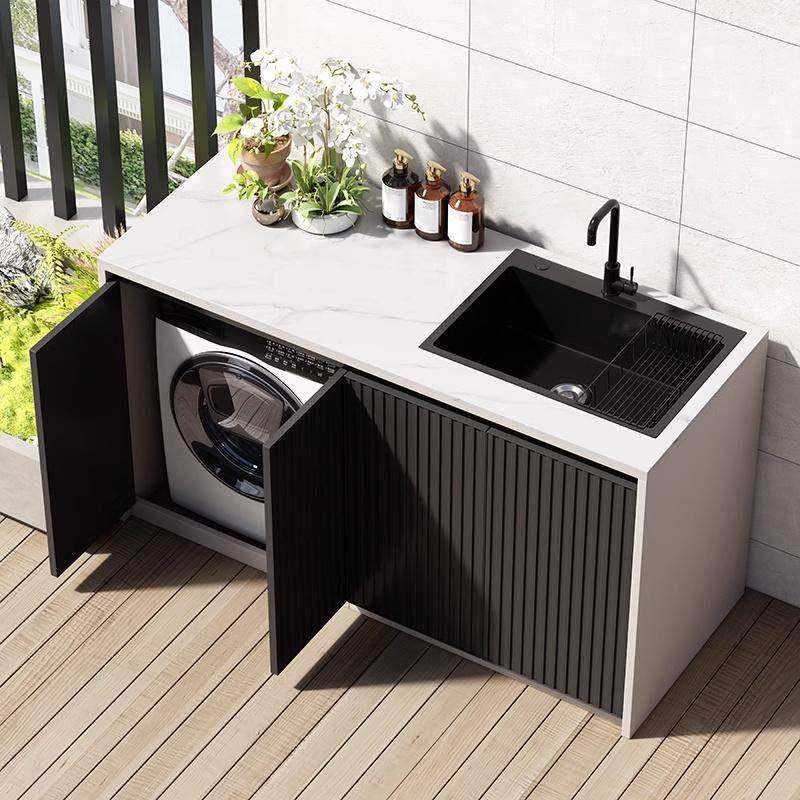 户外全铝合金岩板洗衣柜一体柜室外花园防晒洗衣机柜水槽洗手台盆,家装主材,洗衣机柜,淘宝优惠券,粉丝福利购,淘宝优惠卷