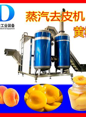 水蜜桃切瓣去核机气泡清洗机黄桃蒸汽去皮机全自动桃子去皮机