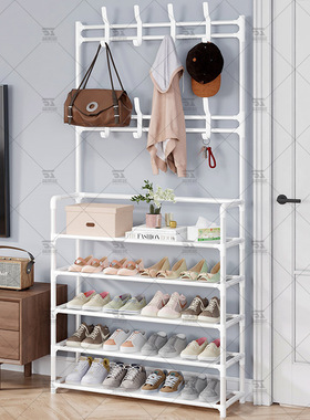 鞋架简易门口家用多层室内出租房宿舍2025新款挂衣架晾衣架入户门