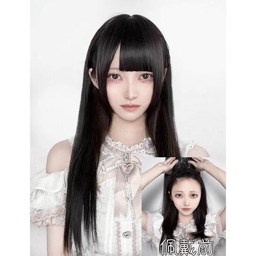 【香槟塔系列】长版3d浏海日系亚文化假发头顶补发片海苔片漫画