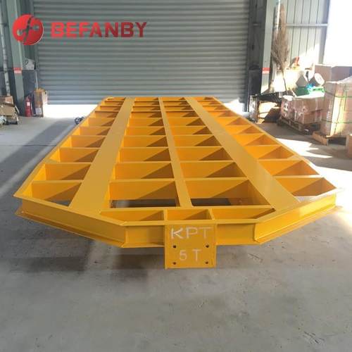 车间工喷件转运电动平车镂空台面耐砂EGV用高温防爆房拖电缆有轨