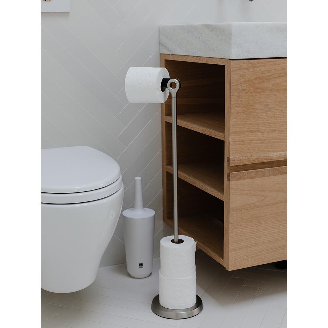 454BKK纸巾架卫生间卷纸架落地9不锈打孔钢厕纸挂架洗手间免放纸