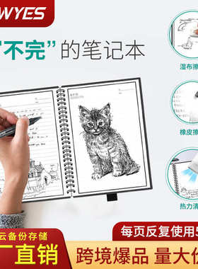 NEWYES创意纸质笔记本App备份 可重复擦写书写绘画手抄商务笔记本