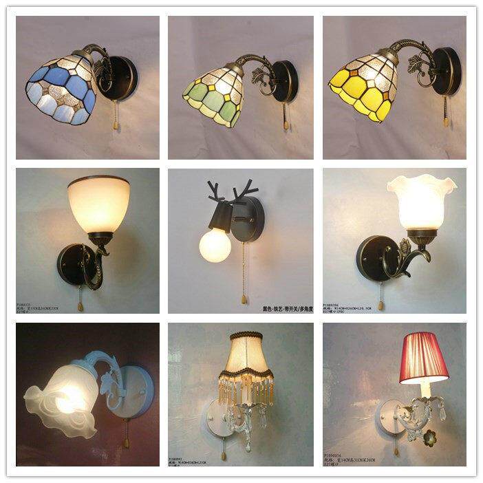欧式水晶壁灯，客厅过道灯，壁灯，楼梯带开关的Led床头灯，卧室