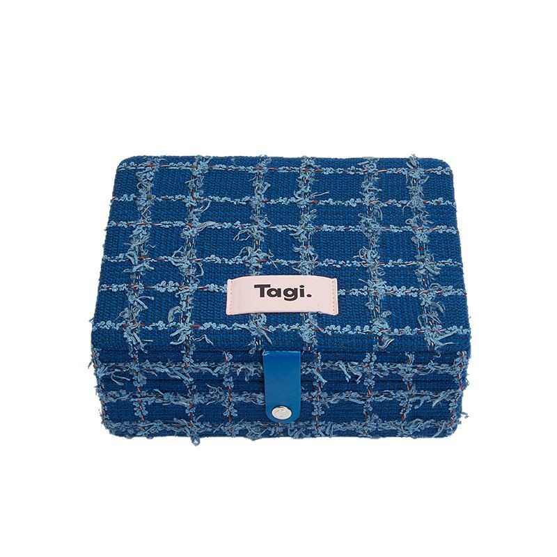 Tagi.首饰枕头提花首饰盒大容量复古便携mini双层子母收纳盒,收纳整理,口红收纳包/盒/袋,淘宝优惠券,粉丝福利购,淘宝优惠卷