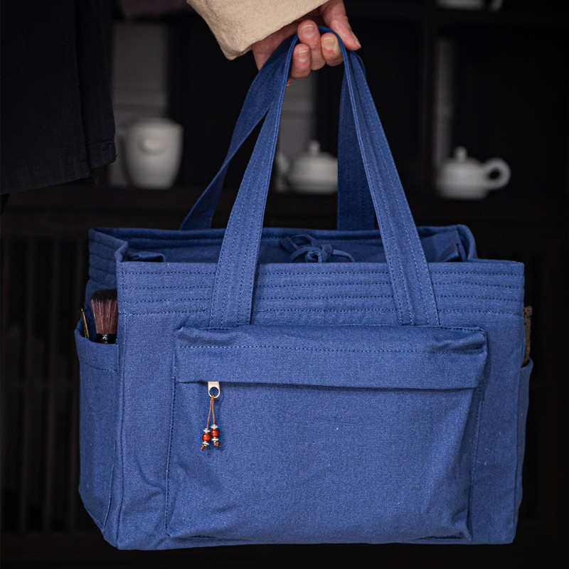 茶人包大容量茶具套装收纳包便携户外旅行茶道配件收纳袋棉麻布包