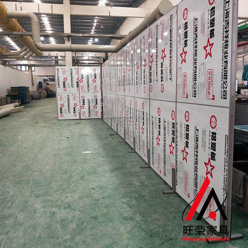 工厂车间活动隔断铝塑板屏风防火防水隔墙墙可推拉折叠移动屏风板
