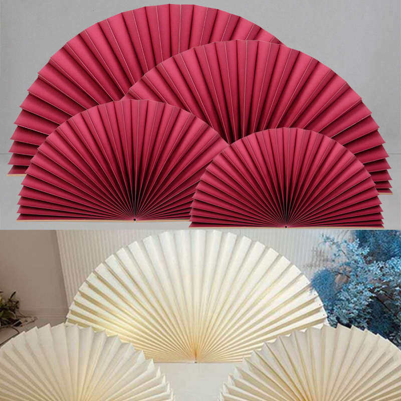 中式大折扇婚庆舞台展厅展台背景布置红色折纸扇纸扇花橱窗o装饰