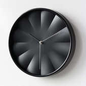 饰无字钟表 中古风时钟艺术高级感装 2025新款 黑色轻奢极简挂钟个性