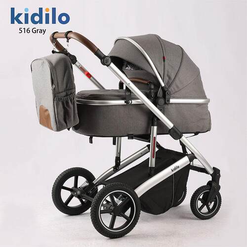 kidilo轻便可坐躺婴儿推车折叠双向高景观减震四轮手推车