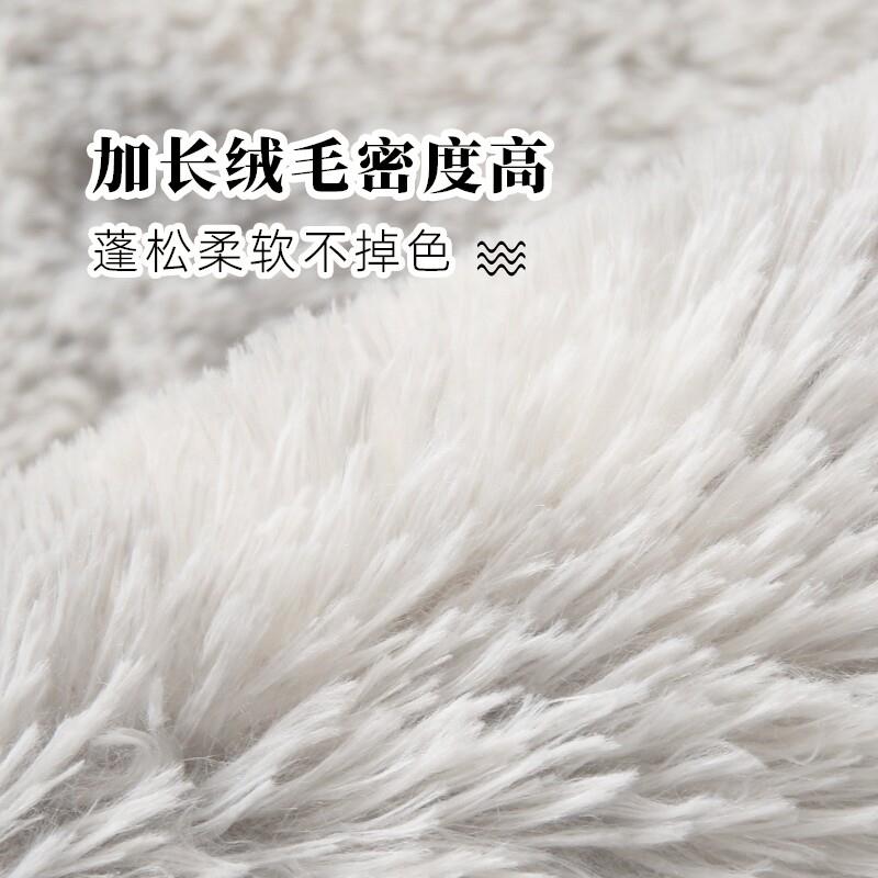 卧室房间可坐可睡主卧床下地毯床边毯冬季加厚客厅长毛绒地垫新款