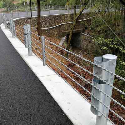 栏公路山路防撞索六索绳索五护栏景区河道钢丝绳护栏51缆索护国标