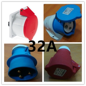 5芯IP44 BALS霸士工业插头防水公母插头座连接器德国进口 32A3