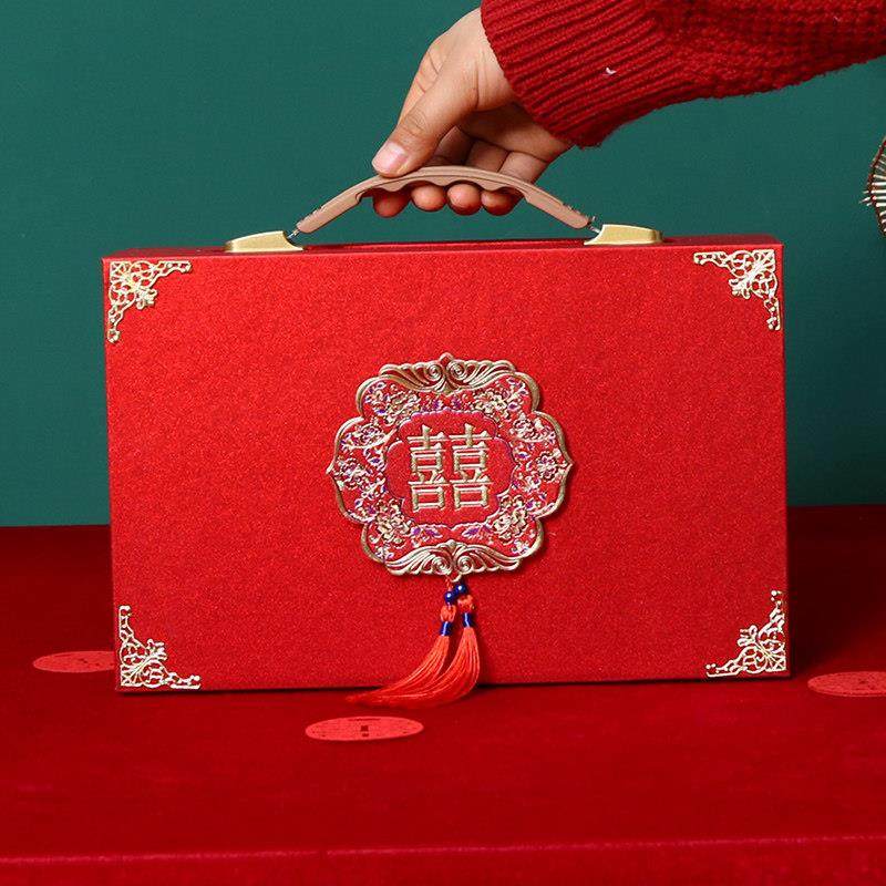 礼金盒彩礼钱盒子订婚彩礼箱现金彩礼盒聘金盒礼金箱结婚用品大全,节庆用品/礼品,红包/利是封,淘宝优惠券,粉丝福利购,淘宝优惠卷