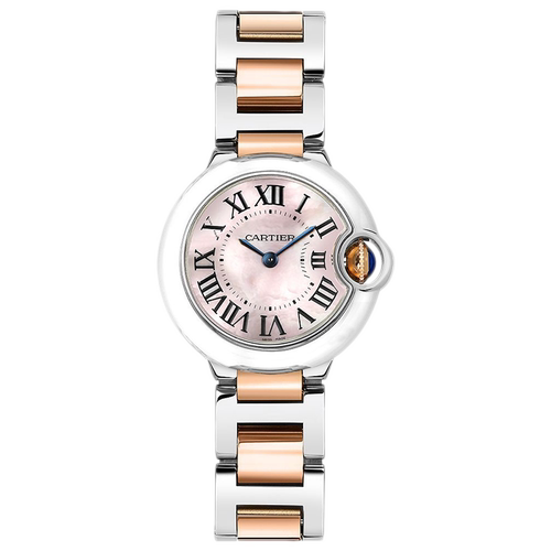 [9.8新]卡地亚蓝气球系列精钢石英手表女表W6920034腕表