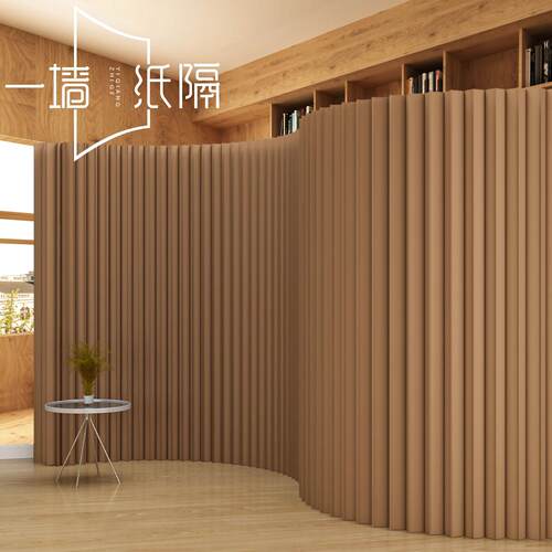 纸屏风隔断假墙办公室隔断分隔板挡板可移动假墙一房变两房隔断墙