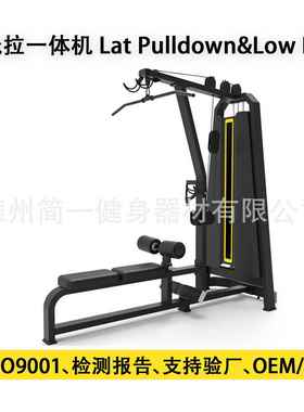 高位下拉训练器Lat pulldown&low row高低拉健身房商用必确高拉背