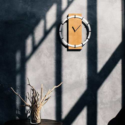 时尚墙面壁极挂表创意装饰 家居木制现代简 简约挂钟石英钟主义