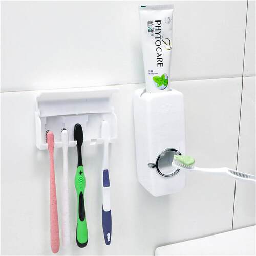 Supply of Automatic Toothpaste Squeezer and Toothbrush Holde