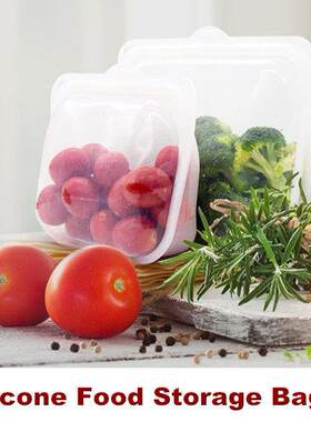 Silicone Food Grade Reusable Storage Bag Freeze Kitchen
