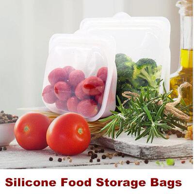 Silicone Food Grade Reusable Storage Bag Freeze Kitchen