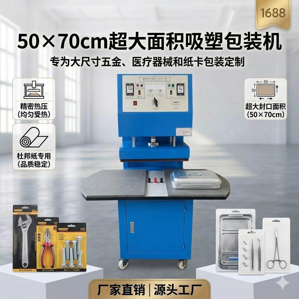 U盘泡壳吸塑包装机电池BS-5070转盘式机械封口机