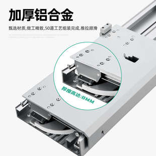 无下轨电动巴士平移门五金轨道电视柜推拉门趟门阻尼滑轨隐形导轨
