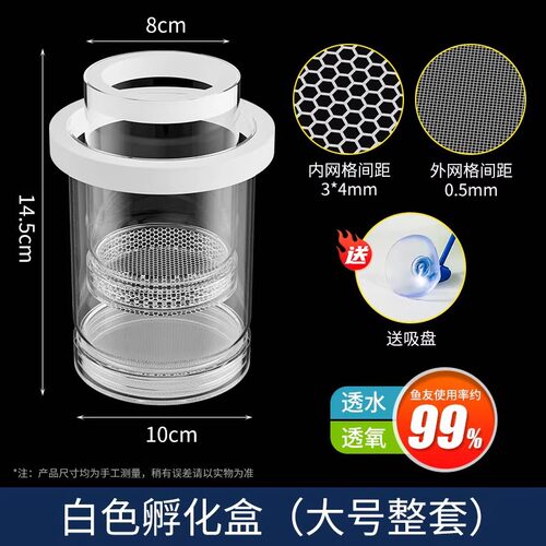 孵化幼鱼透明繁殖隔离孔雀孵化器