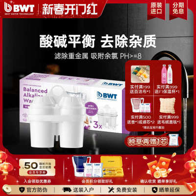 BWT滤芯德国倍世净水壶过滤水壶家用净水器弱碱性水滤芯原装进口