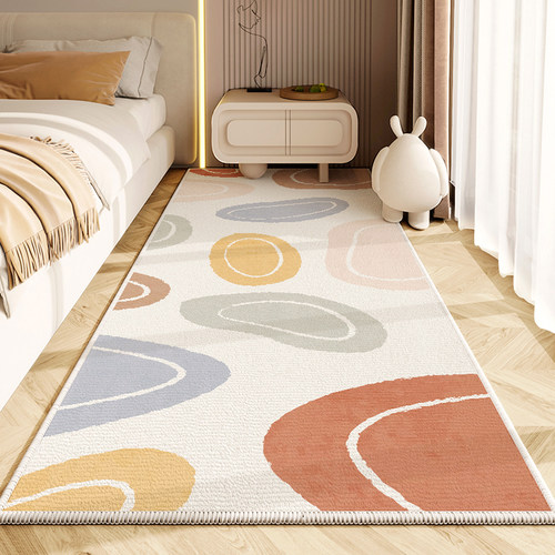 卧室床边地毯阳台飘窗耐脏垫子客厅侘寂风地垫房间床边毯多彩缤纷