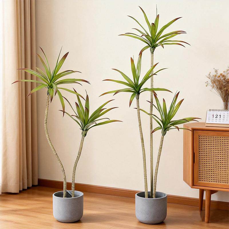 北欧风仿真绿植家居装饰迷你龙舌兰盆栽室内大型轻奢摆件假植物