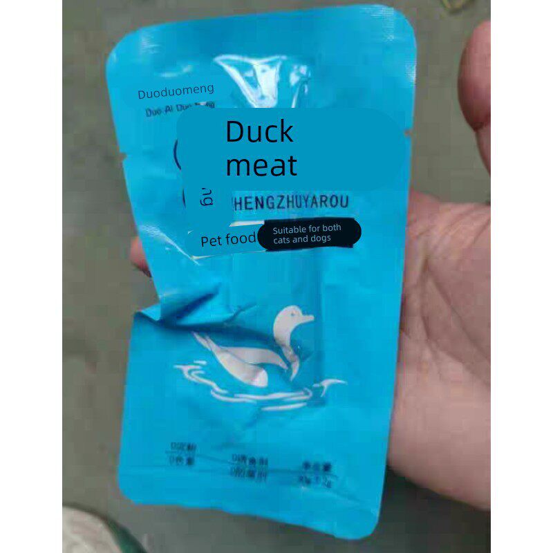 哆嗳哆萌蒸煮鸭肉宠物零食猫咪狗狗水煮熟肉拌饭营养湿包幼猫湿粮