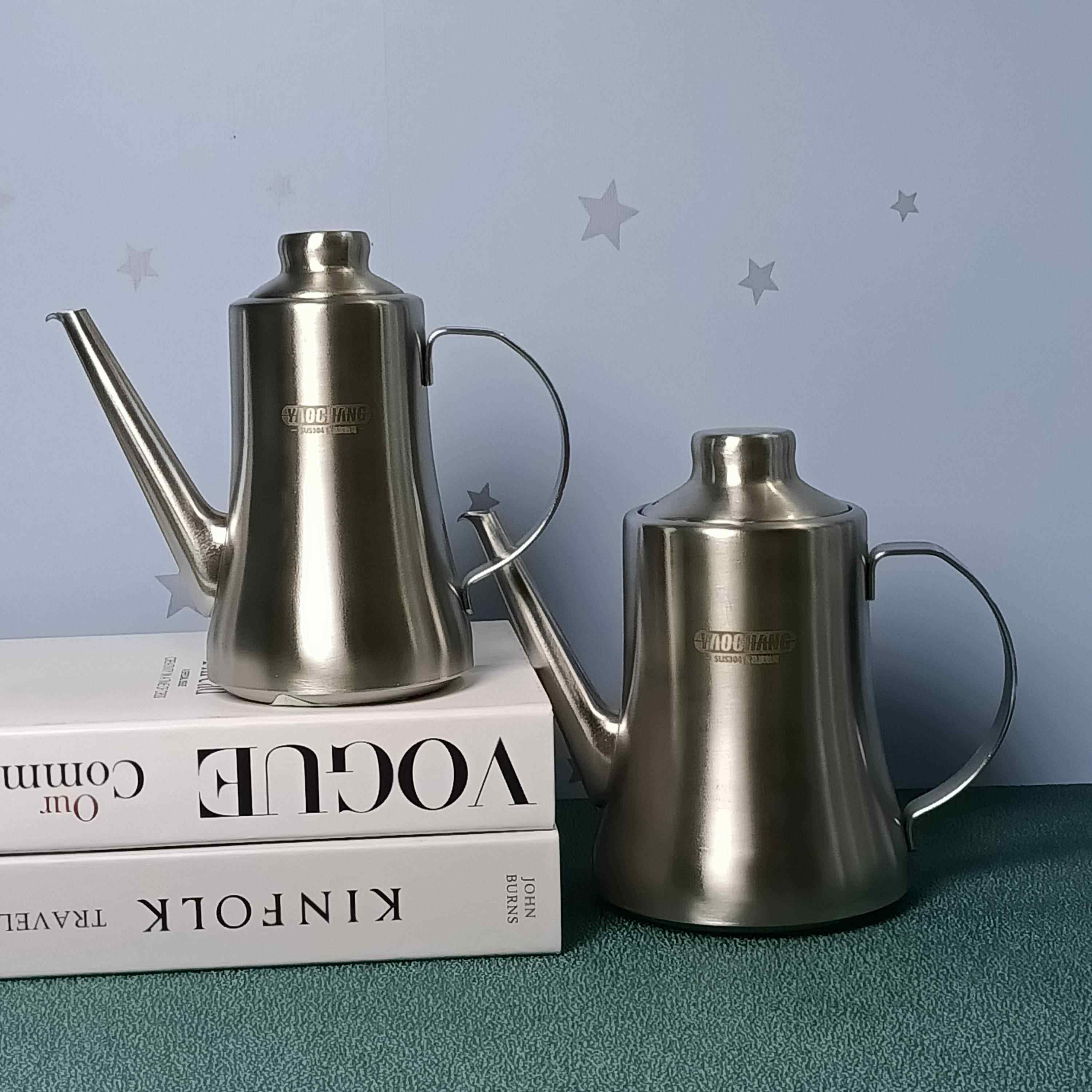 耀昌304不锈钢油壶厨房不挂油装油容器酱油醋调料瓶大容量油罐壶