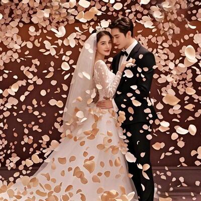 吾家婚品结婚花瓣礼炮礼花筒粉色玫瑰礼筒炮手拧花筒婚礼喷花礼花