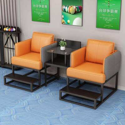 台球厅椅专俱业猫爪皮观球看厅球沙发乐部休息凳JC-5243台球接待