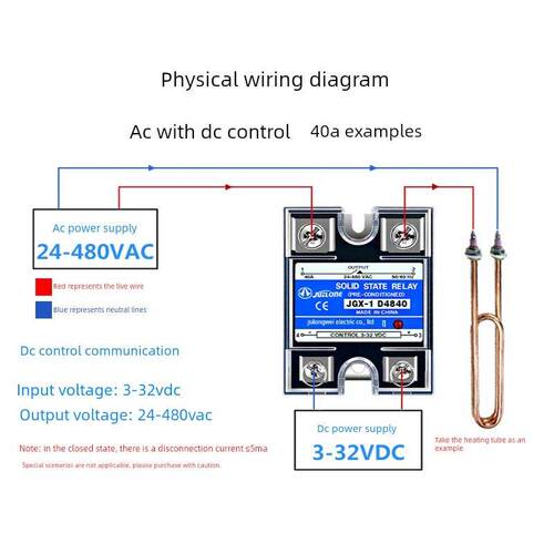 巨龙单相固态继电器JGX-1 4810~120/DA/AA/DD直流控交流SSR模块