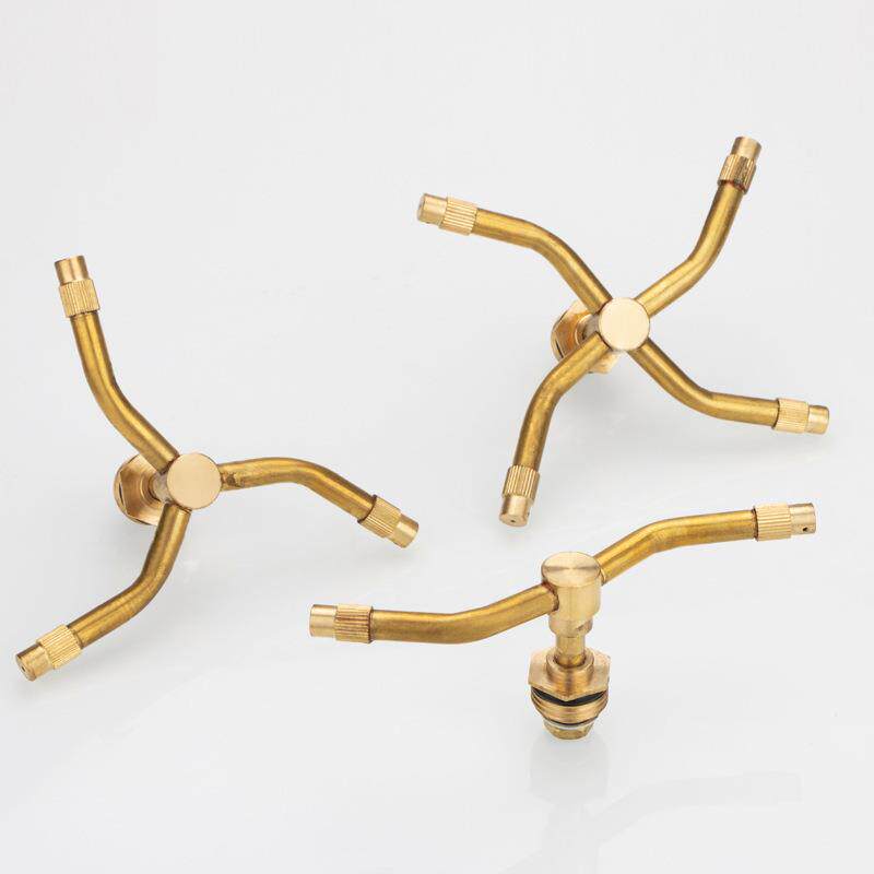 全铜三叉四叉喷头360度草坪自动旋转喷灌喷头园林喷头自动喷洒头