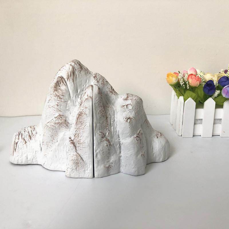 树脂工艺品 新中式家居饰品 摆件创意个性山峰书靠书挡书房装饰