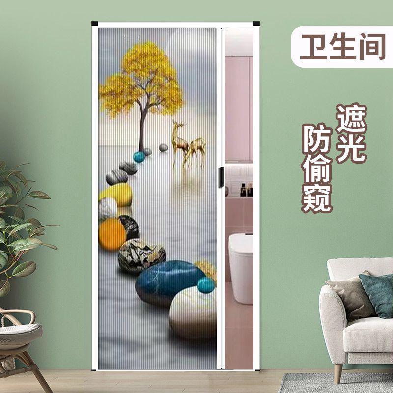 折叠门隔断门 浴室厨房推拉蜂巢铝合金移门家用 卫生间简易隐形门