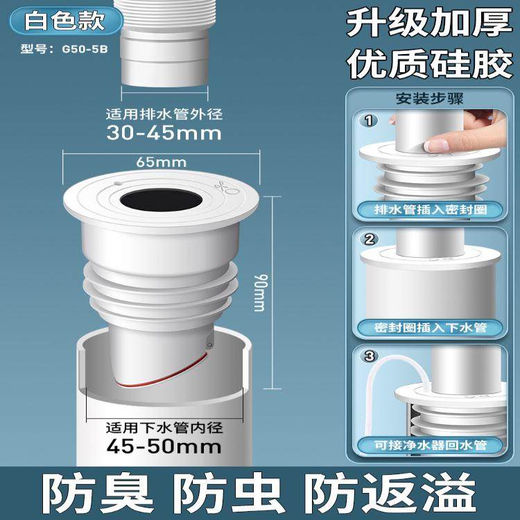下水管防返臭神器洗手盆池密封圈厨房洗菜盆排水管道硅胶塞堵口器,家装主材,下水器,淘宝优惠券,粉丝福利购,淘宝优惠卷